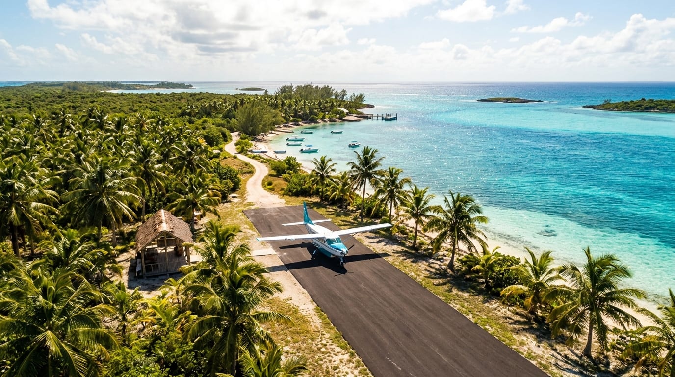 Arriving in the Bahamas from New York